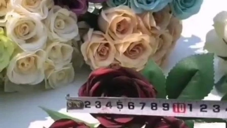 Günstige Seidenblume Großhandel Künstliche Rosenblume für Hochzeitsdekoration